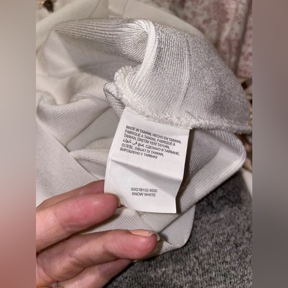 BEBE ivory short bandage mini skirt crop top 2 pc set XS extra small - Picture 10 of 11